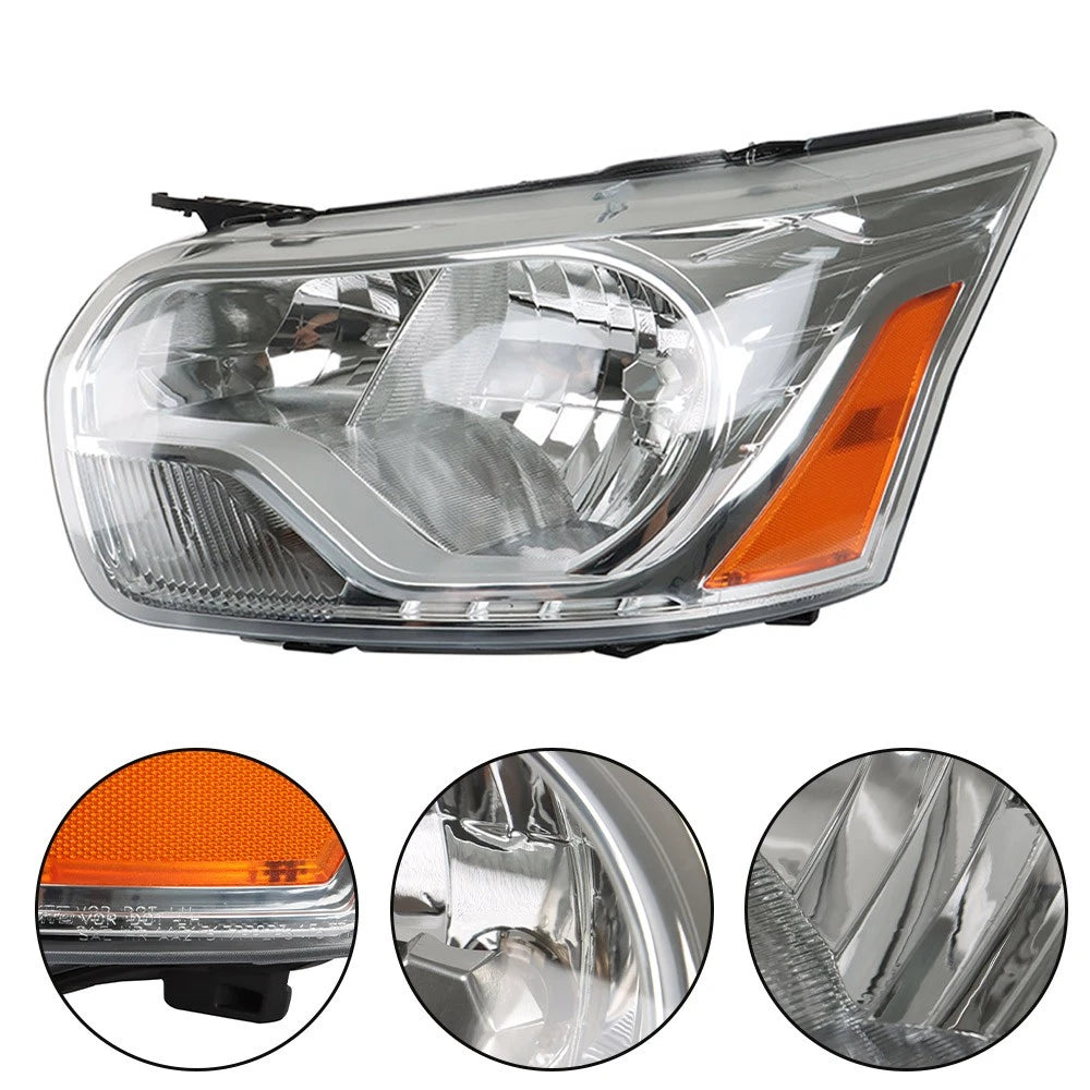 Halogen Headlight for Ford Transit (2015–2021) Driver Left Side Chrome