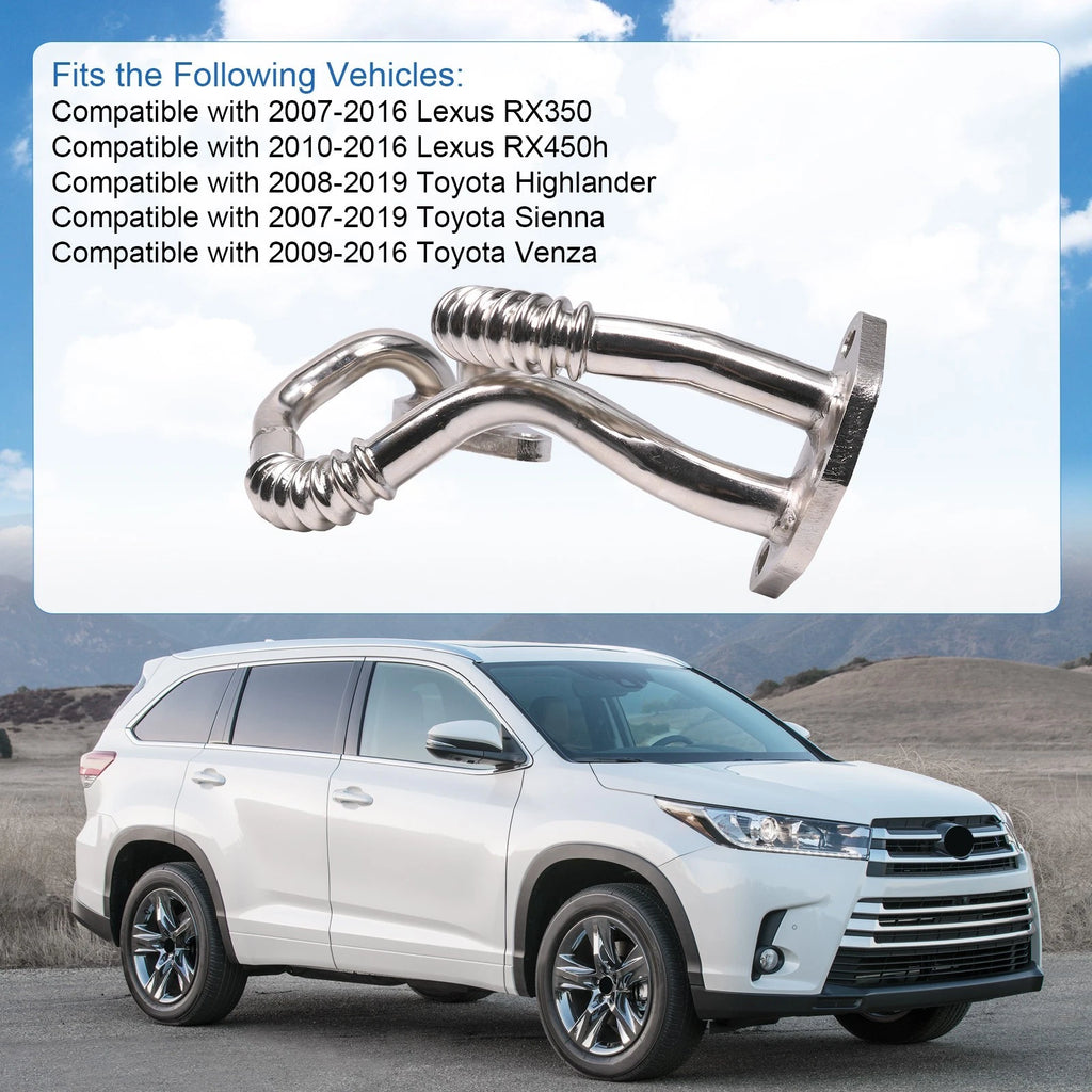 Engine Oil Cooler Line with Gaskets for Toyota Sienna Highlander Venza (2007–2019)