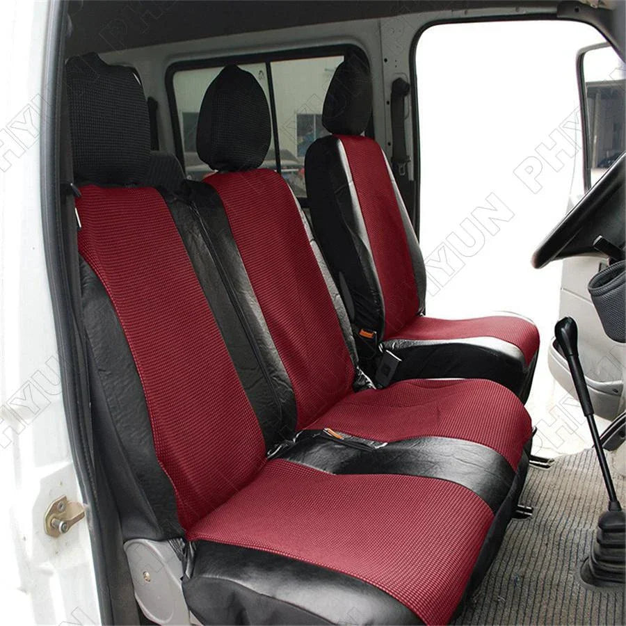 5mm Foam Laminate Front Seat Covers for Car - Grey Polyester & Leather (N/A)
