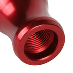 J2 Universal Aluminum Shift Knob Red Flat Top Teardrop w/ Adapters