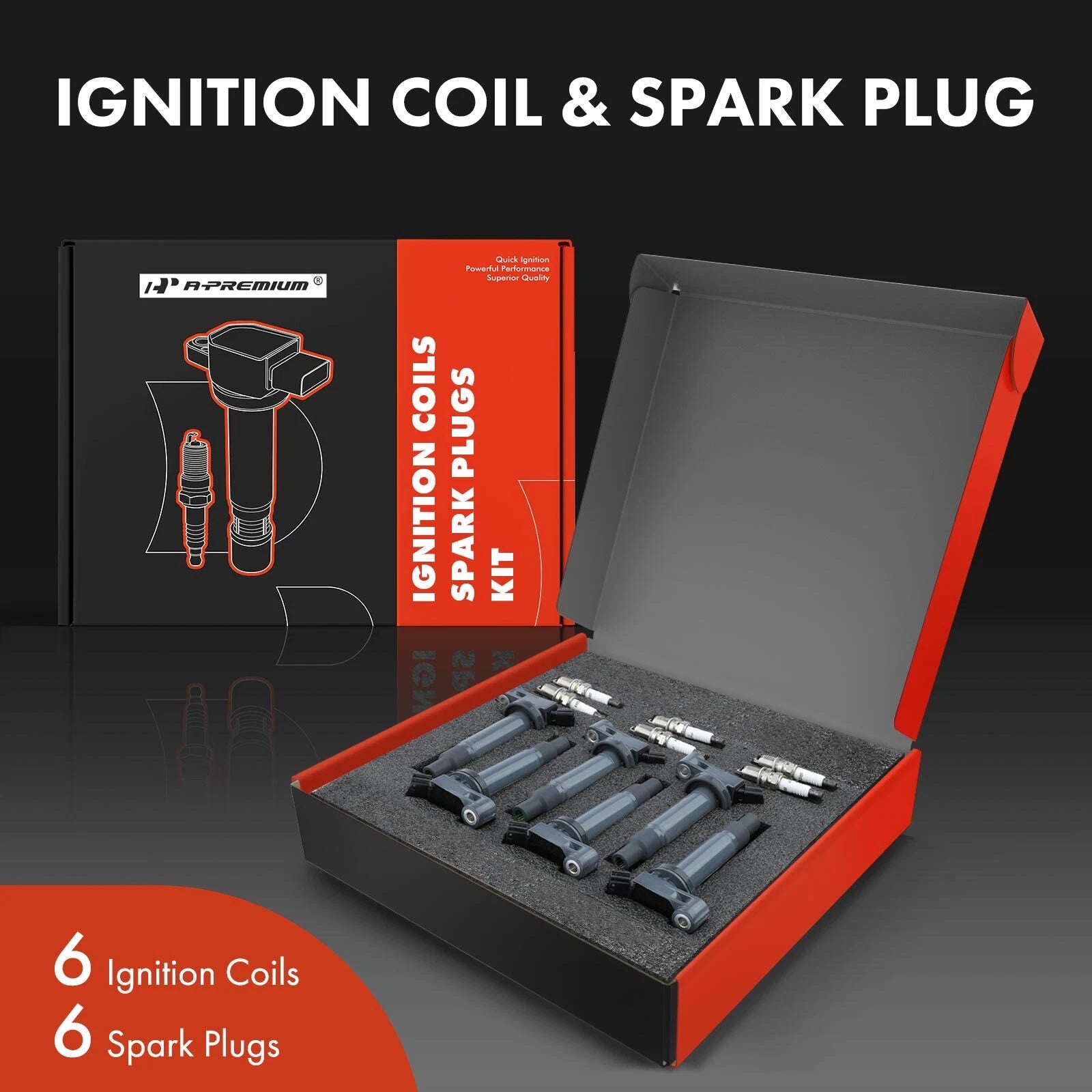 Ignition Coil & Iridium Spark Plug for Toyota Camry (2002-2006)