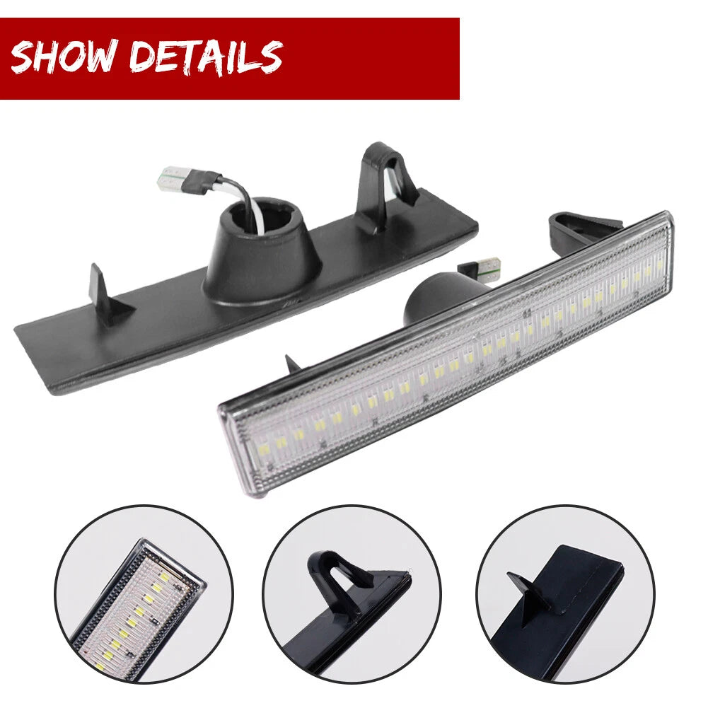 Clear White LED Front Side Marker Lights for Toyota Supra Celica (1987–1992)