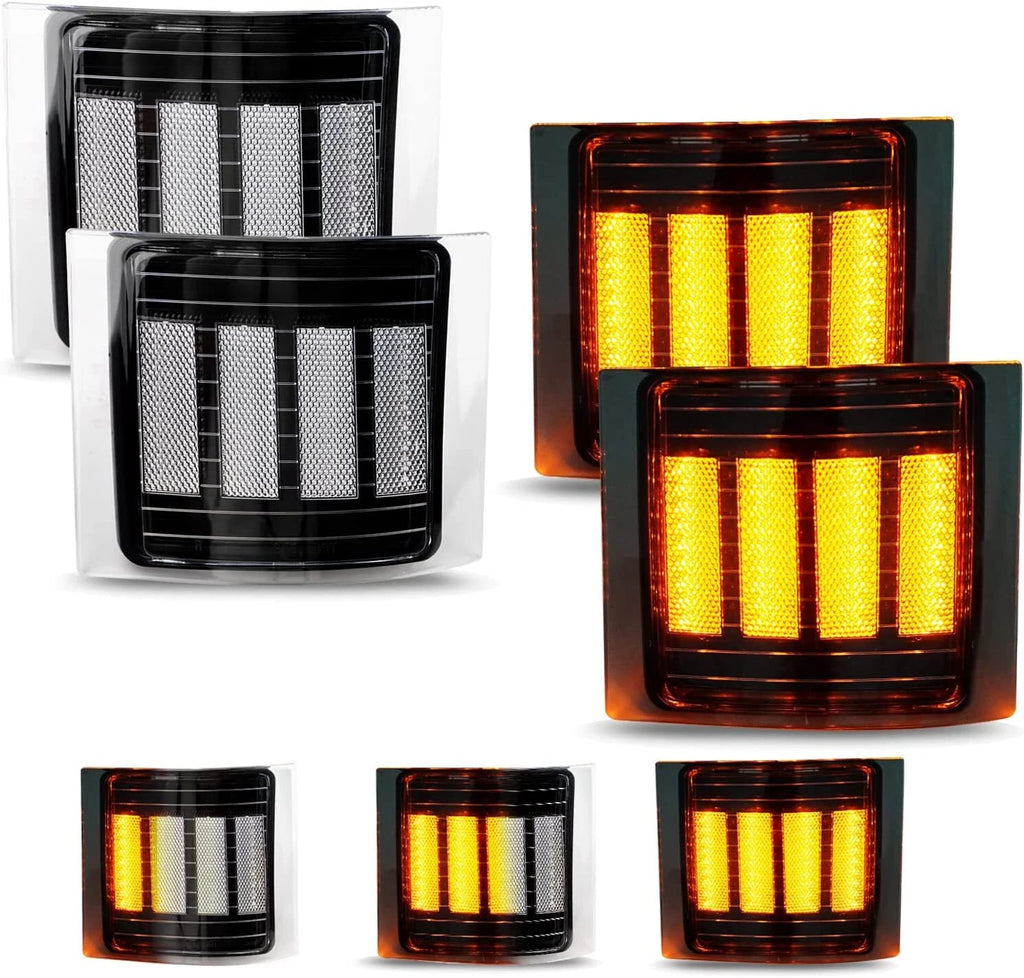 Clear LED Corner Turn Signal Lights for GMC Chevy C/K Silverado Suburban