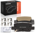 Set of 4 Rear Ceramic Brake Pads with Hardware for Hyundai Elantra Kia Seltos