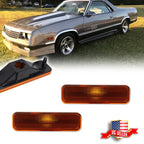 Amber Lens Front Bumper Side Marker Lights for El Camino & Caballero (1982–1987)