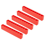 Set of 5 Plastic 10 Hole Screwdriver Bit Holders for Universal Use