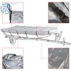Boat Cover for Jon Boat (12ft–18ft, Beam Width up to 75in, 210D Grey)