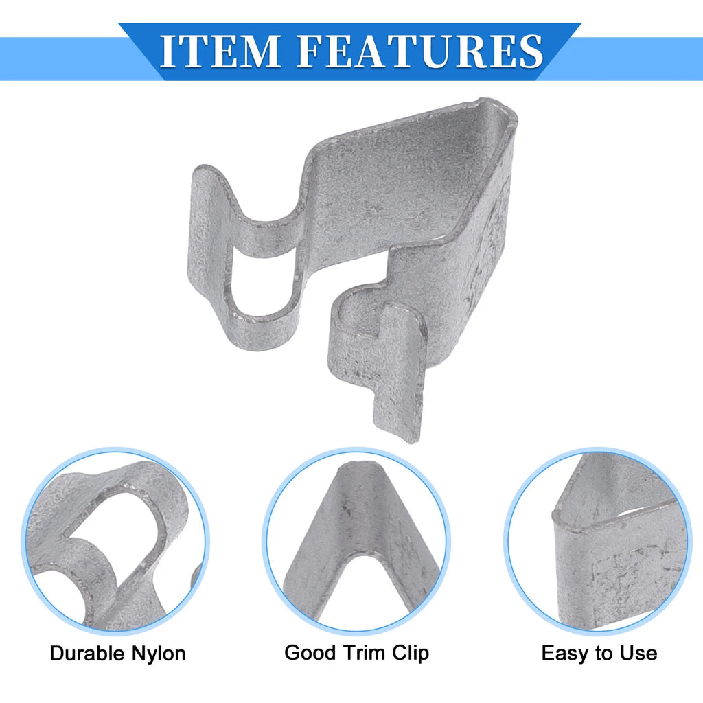 10 Pcs B-Pillar Trim Panel Clip for Volkswagen Beetle (1998–2019) Silver Tone