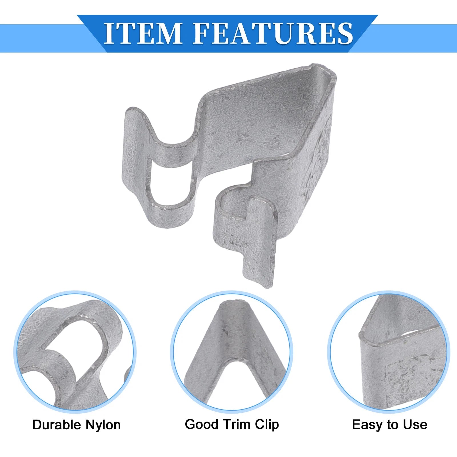 10 Pcs B-Pillar Trim Panel Clip for Volkswagen Beetle (1998–2019) Silver Tone