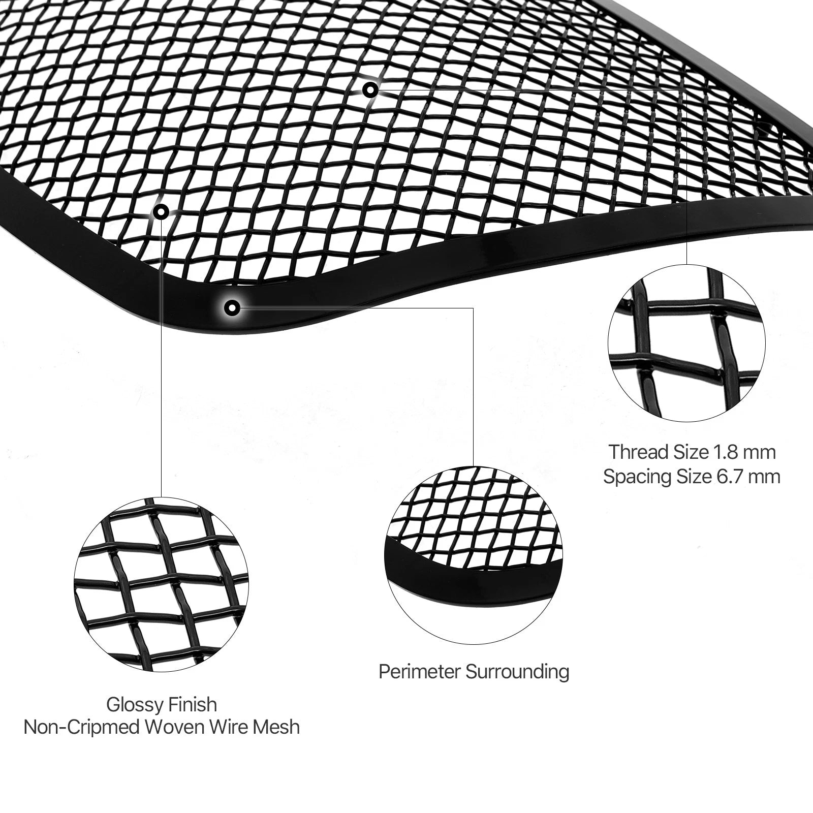 Black Mesh Grille Insert for Pontiac Solstice (2006-2009)