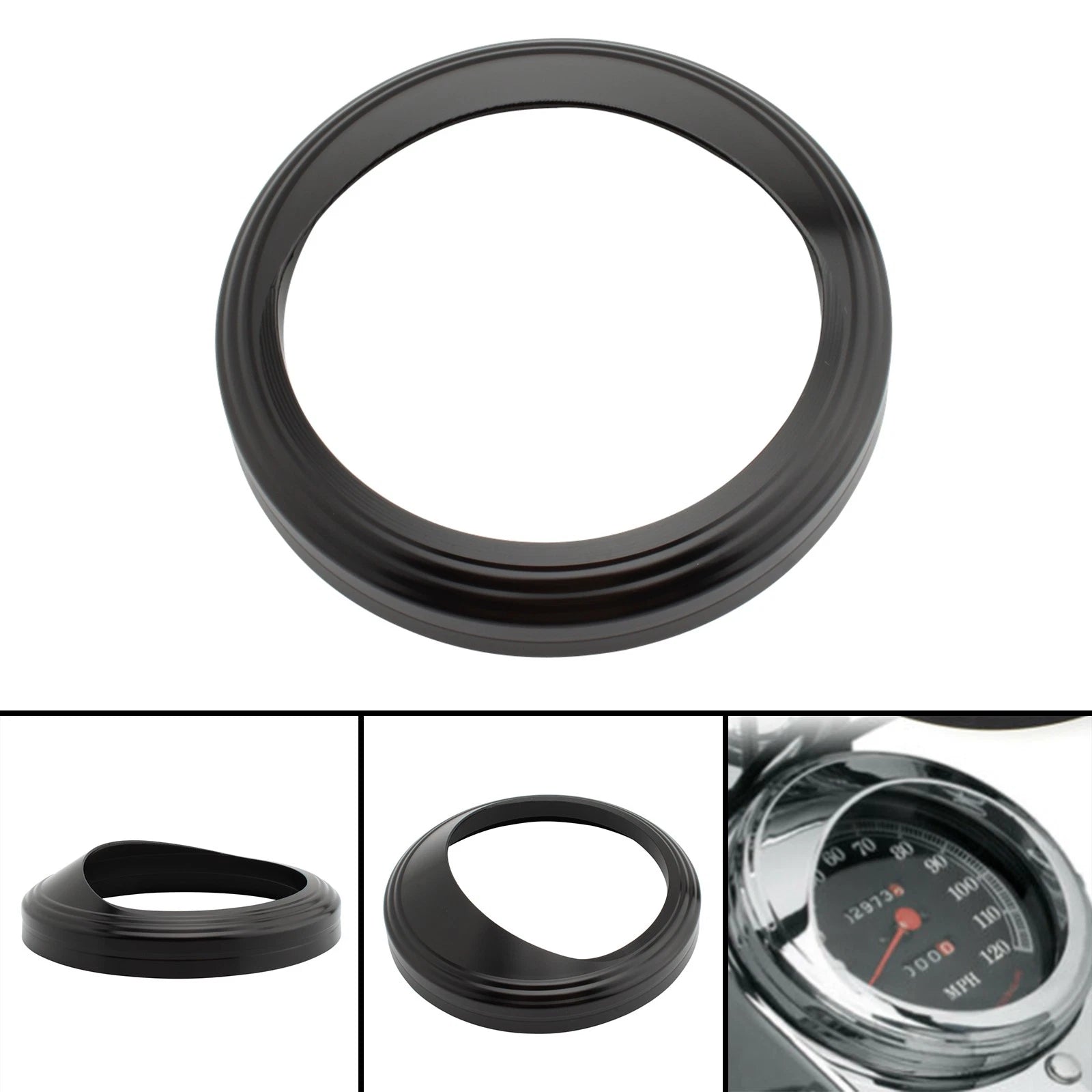Speedometer Case Tachometer Cover Guard for Harley Glide Softail Fat Boy