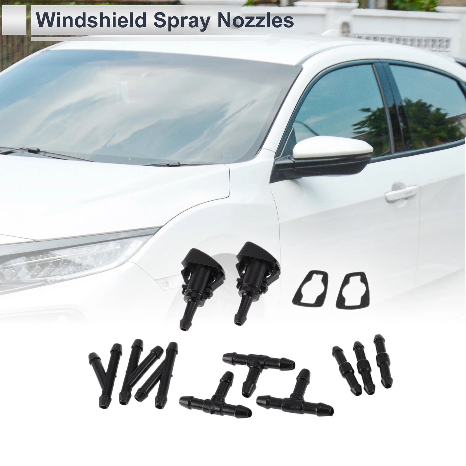 Windshield Washer Nozzle Set of 1 for Subaru (Black)