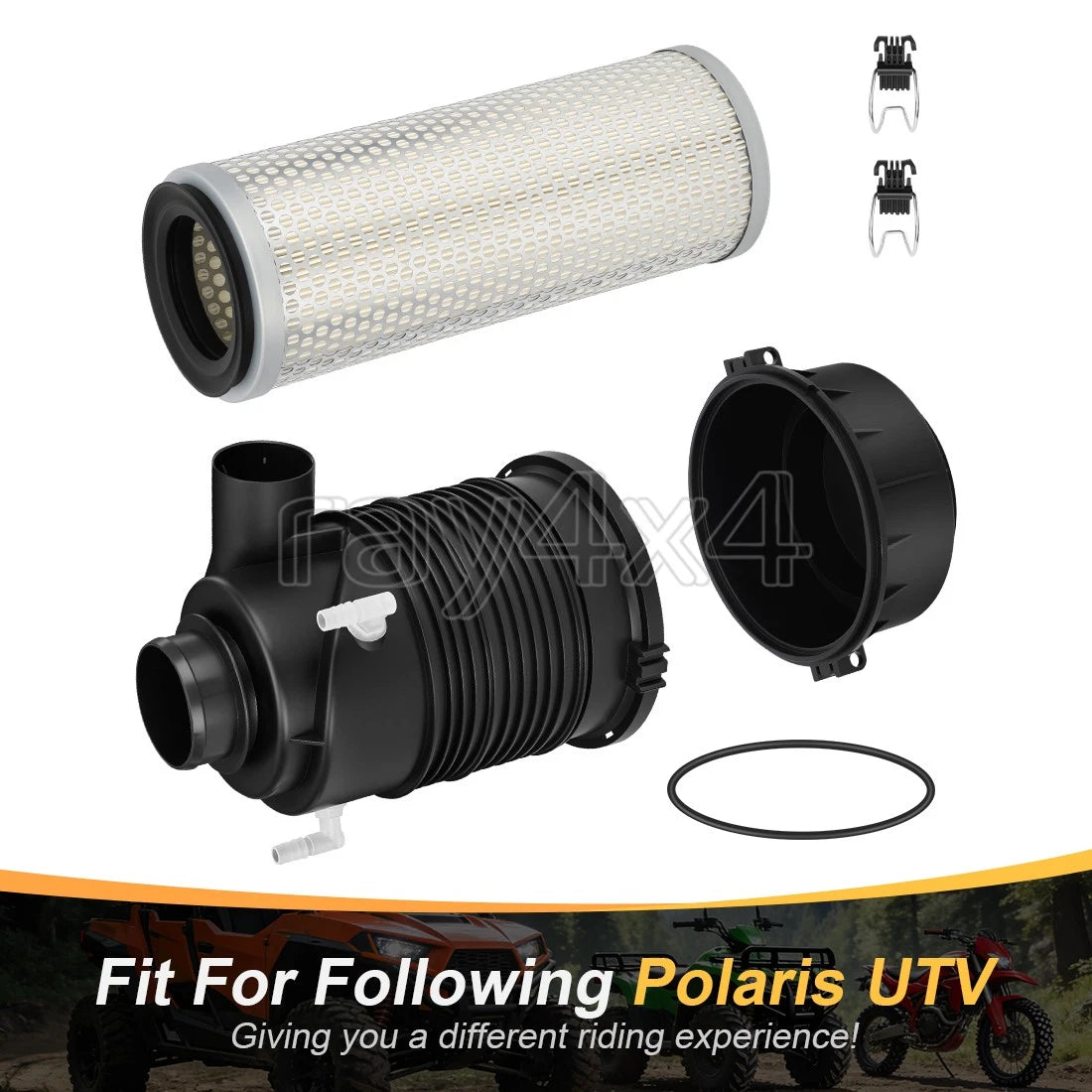 Air Box Cover w/ Air Intake Filter Kit for Polaris Ranger 500 (2007–2013)