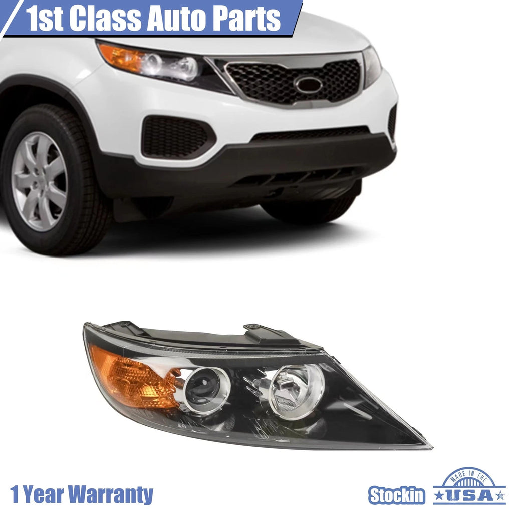 Headlight Assembly for Kia Sorento (2011–2013) Right Clear Lens