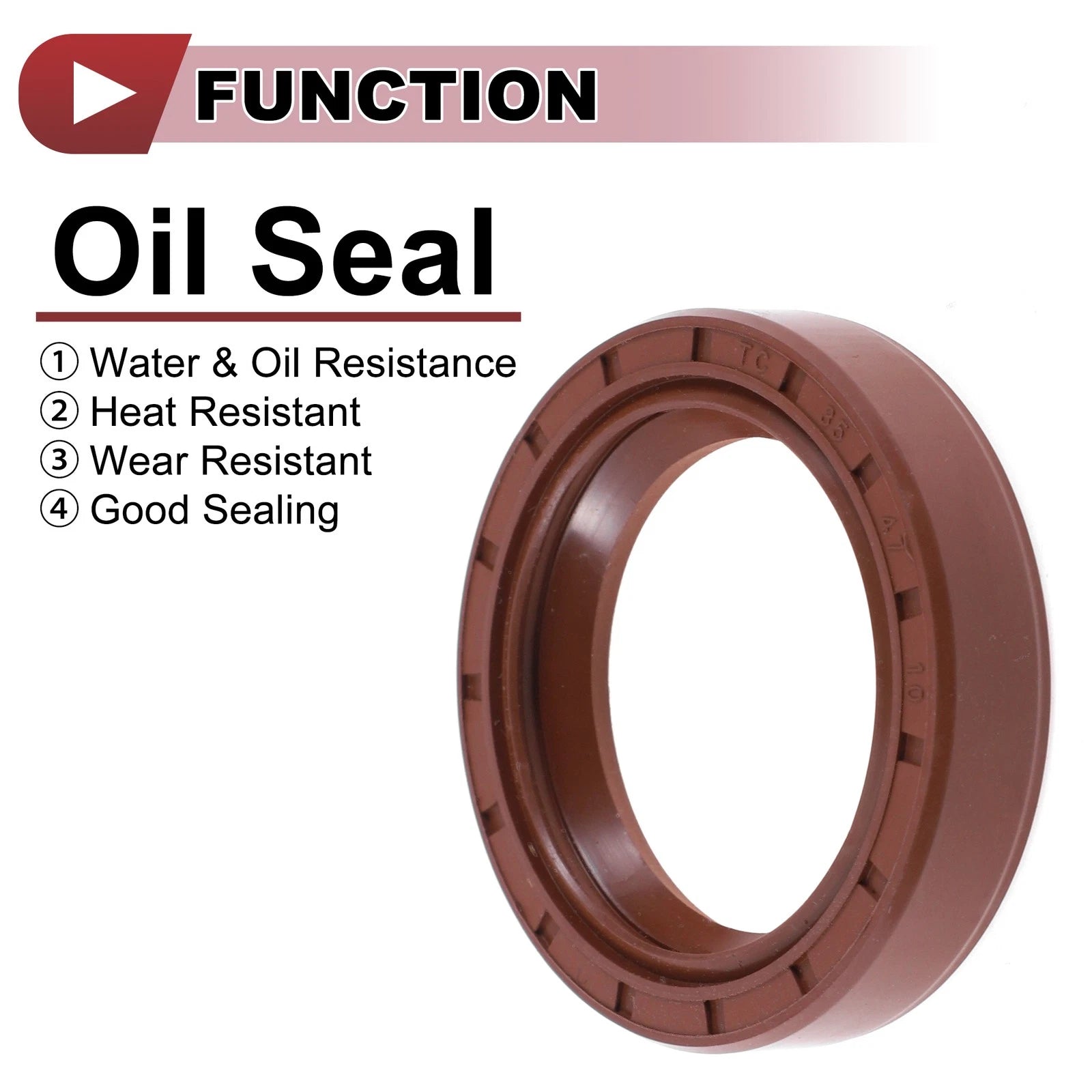 2X Oil Seal Rotary Shaft Seal for Various Models (35x47x10mm) FKM Rubber