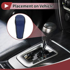 Gear Shift Knob Cover for BMW 3 Series E90 (2004-2012) Black Blue Faux Leather