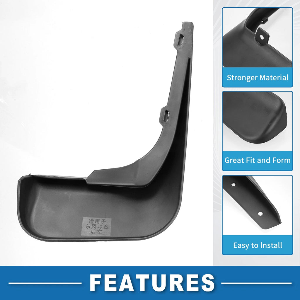 Set of 2 Front & Rear Mud Flap Splash Guards for Nissan NV200 (2010–2022)