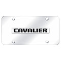 Chrome Name on Chrome License Plate - Officially Licensed for Chevrolet Cavalier