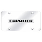 Chrome Name on Chrome License Plate - Officially Licensed for Chevrolet Cavalier