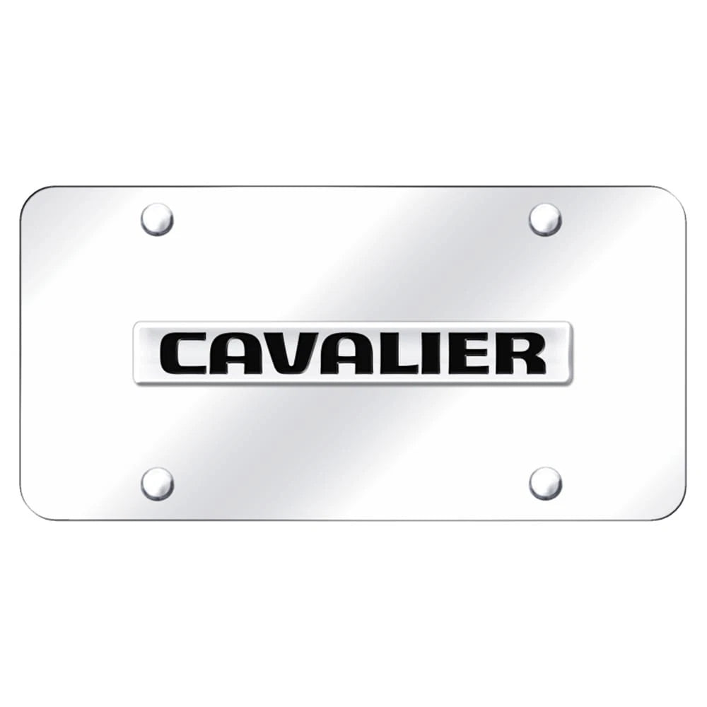Chrome Name on Chrome License Plate - Officially Licensed for Chevrolet Cavalier