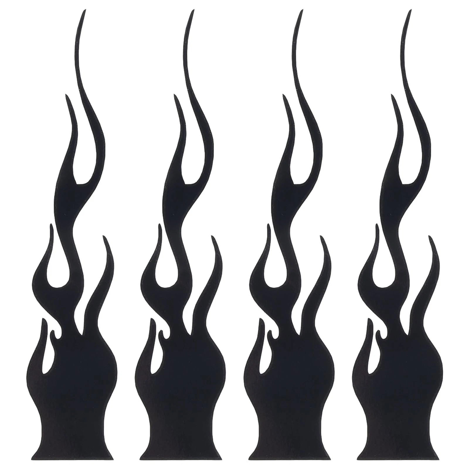 Set of 4 Flame Stickers for Car Decoration