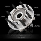 Set of 2 Wheel Bearings & Hubs for Ram 2500 3500 (2014–2018) w/ABS Sensor