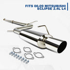 Stainless 4" Muffler Tip Catback Exhaust System for Eclipse 2006–2009 2.4L 4G69