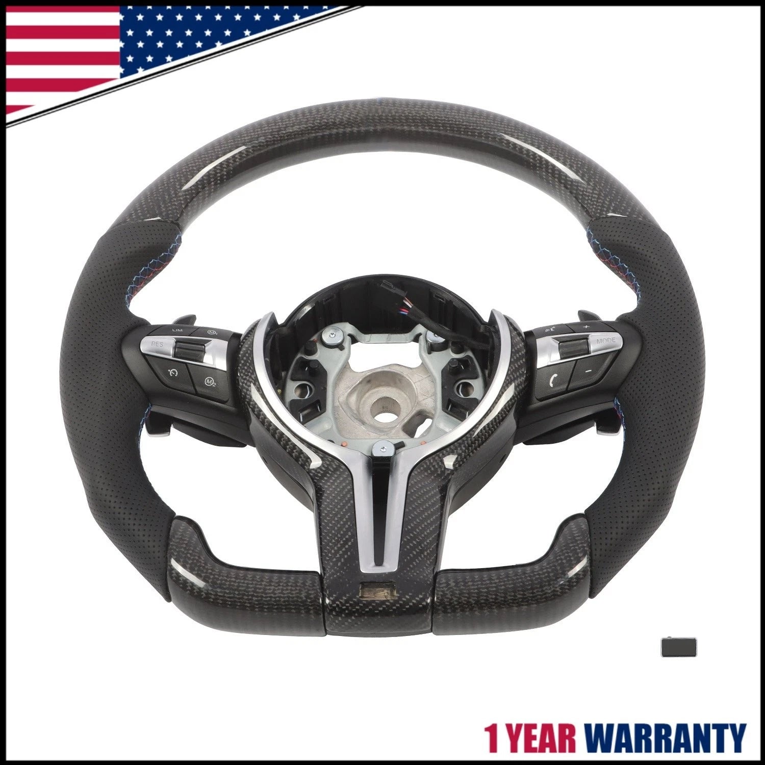 Carbon Fiber Steering Wheel for BMW F20 F21 F30 F32 F80 F82 F87 M2 M3 M4 (2012–2020)