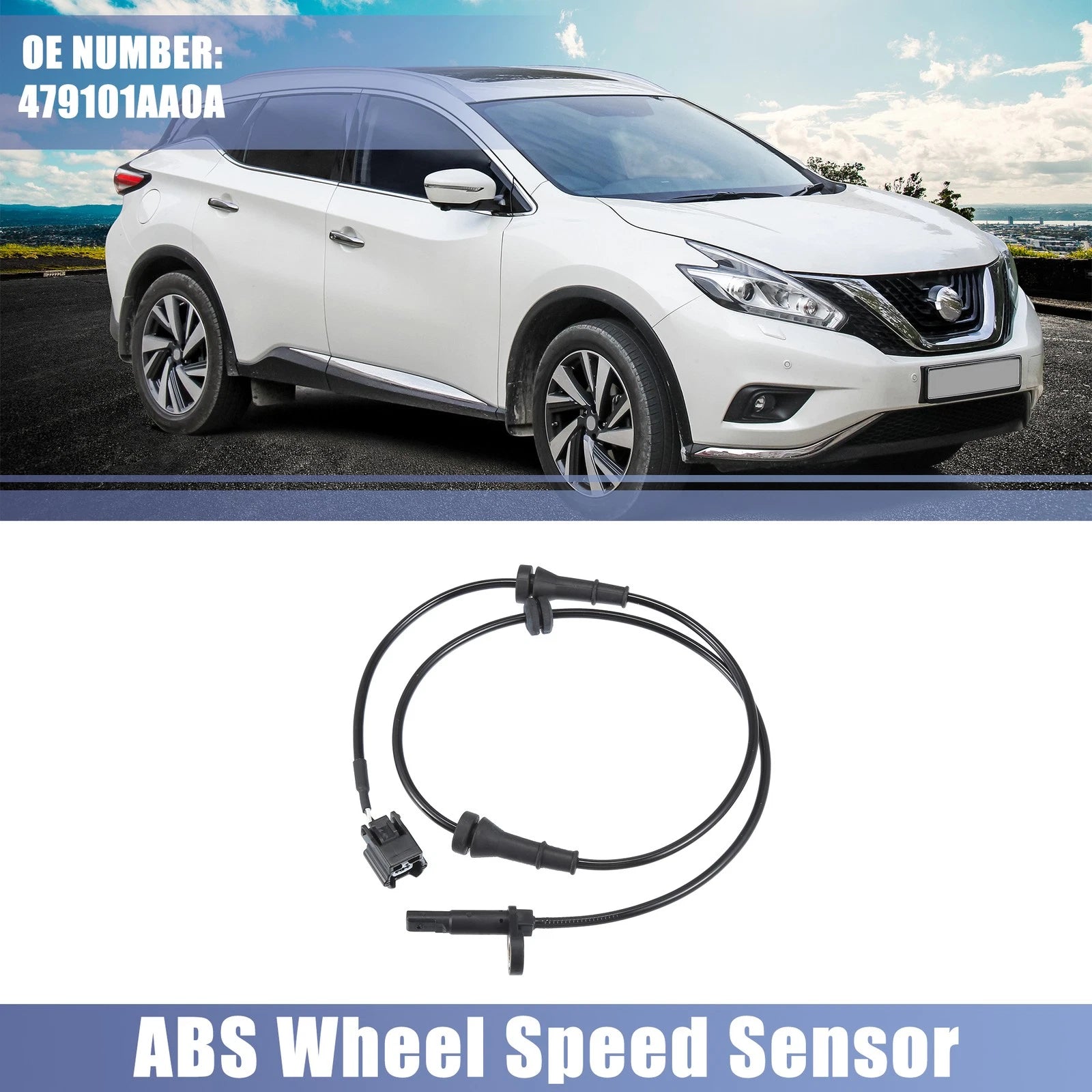 1 Pcs ABS Wheel Speed Sensor No. 479101AA0A for Nissan 