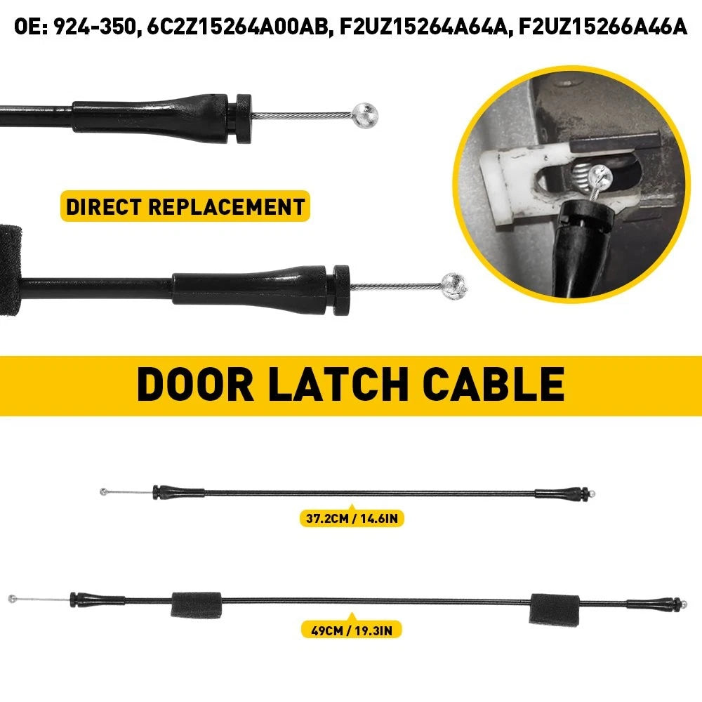 Right Side Hinged Door Latch Release Cable for Ford E150 E250 E350 (1992–2014)