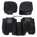 Set of 4 Black TPE Rubber All Weather Floor Mats for Honda (2015–2020)