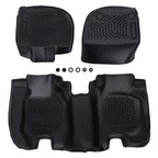 Set of 4 Black TPE Rubber All Weather Floor Mats for Honda (2015–2020)