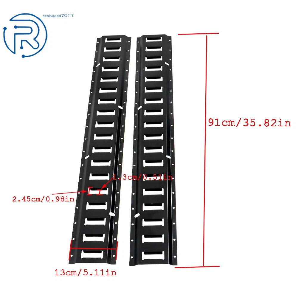 E Track Tie Down Rail Kit for Garages Trailers Vans Motorcycles (3')