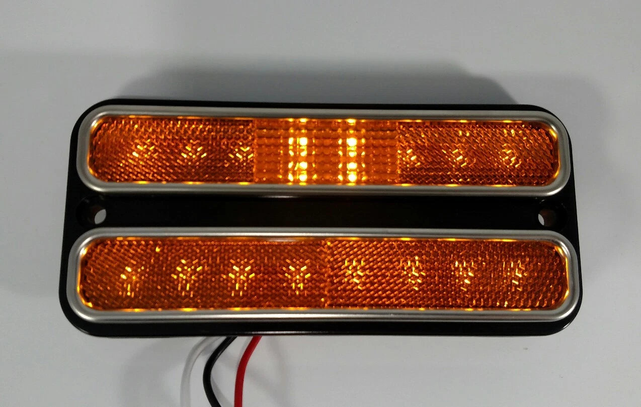 Amber LED Side Marker Lights Pair with Flasher for Chevy Truck (2009–2014)