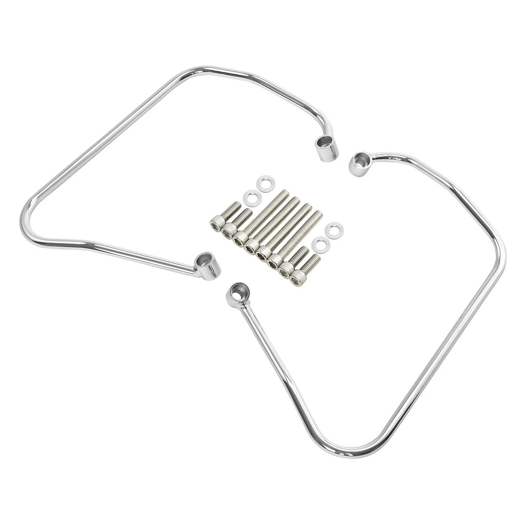 Chrome Saddlebag Support Bracket for Harley Street Bob FLSL FXBB (2018–2025)