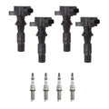 Set of 4 Ignition Coils & NGK Iridium Spark Plugs for Mazda 3 Sport (2010–2013)
