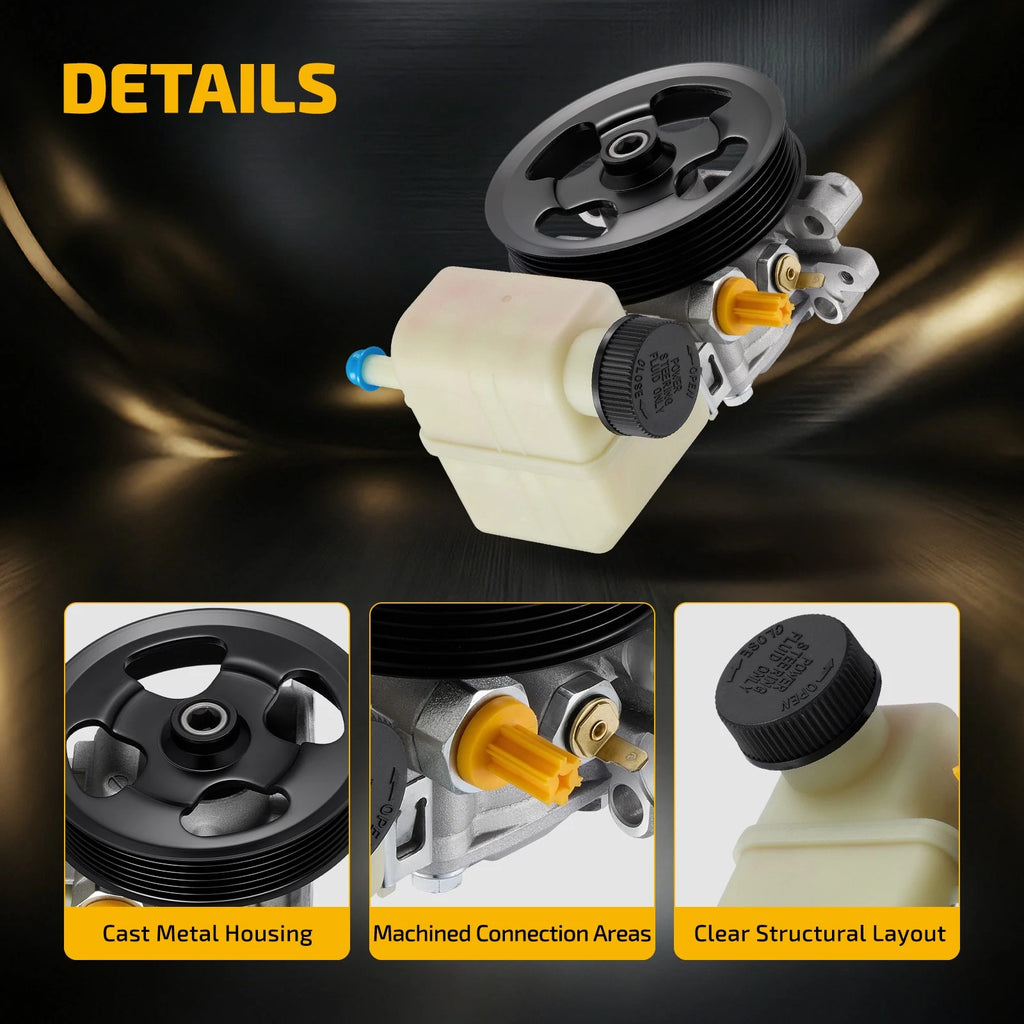 Power Steering Pump with Pulley & Reservoir for Mazda CX-7, Mazda 6 (2007–2012)