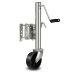 Side Mount Trailer Jack w/Wheel for Universal Fit (1200lbs, 22.4in-33.6in)
