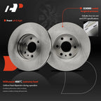 Set of 2 Front Disc Brake Rotors & Ceramic Pads for Chevy Colorado (2015â2020)