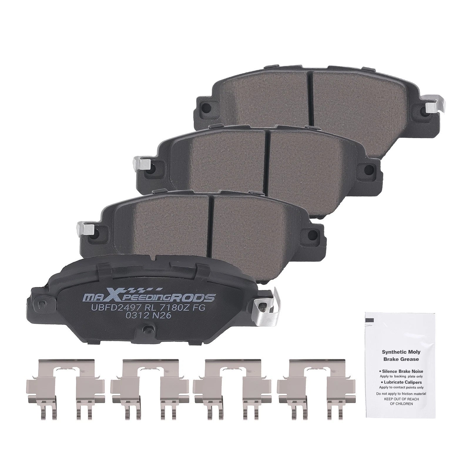 Rear Ceramic Brake Pads Kit for Mazda CX-5 (2016–2025) w/Hardware P1846