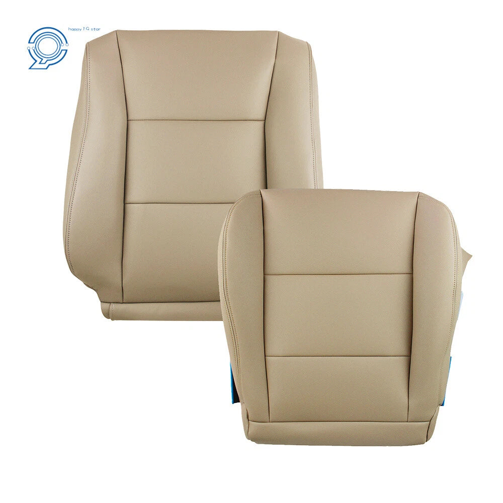 Set of 2 Front Seat Covers for Toyota Land Cruiser (1998–2007) Leather Tan