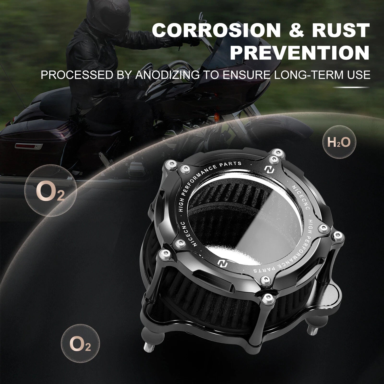 Air Cleaner Intake Filter for Harley Street Glide Road King Road Glide (2017–2023)