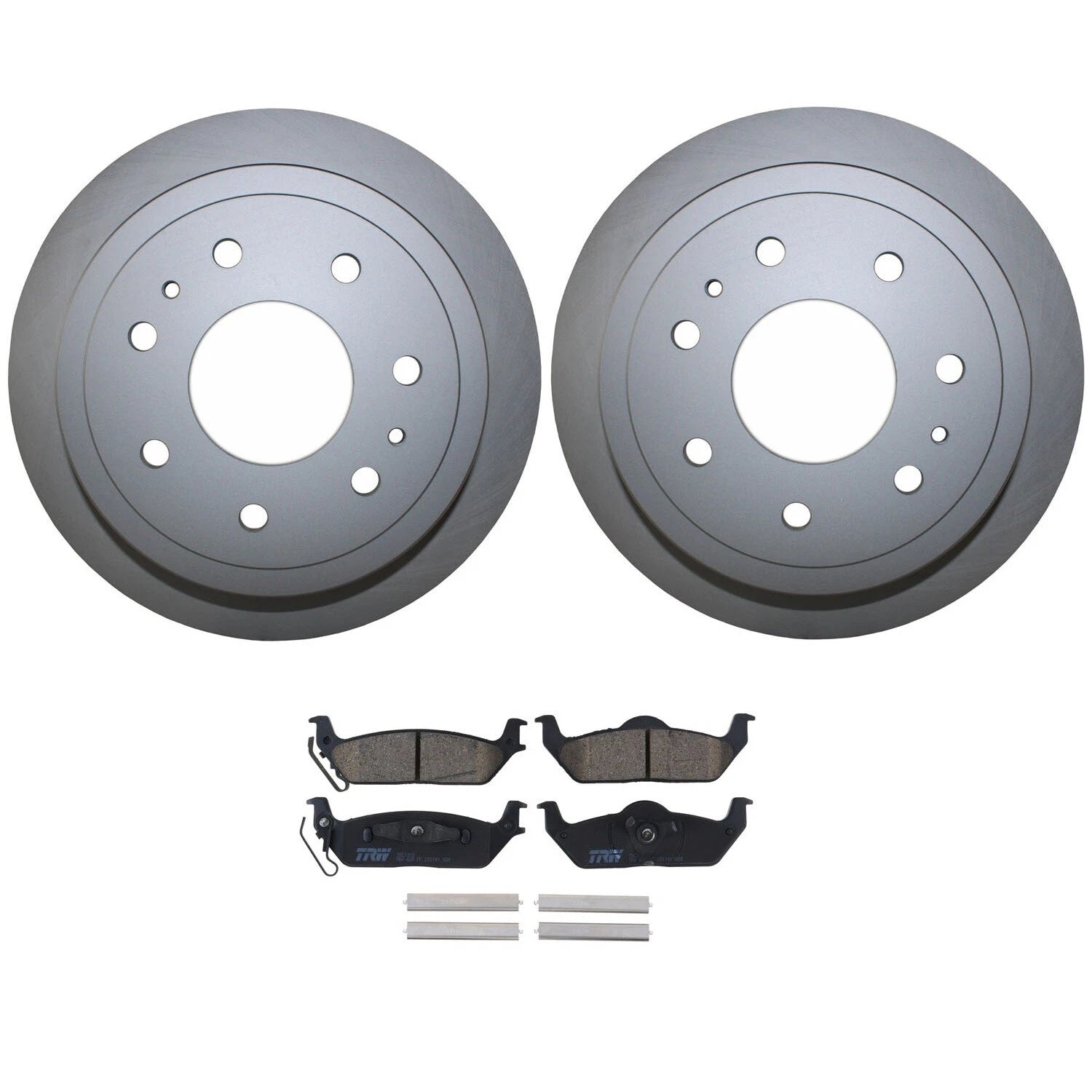 Rear Brake Kit 348mm Rotors TRW Ceramic Pad Set for F-150 Mark LT (2004–2008)