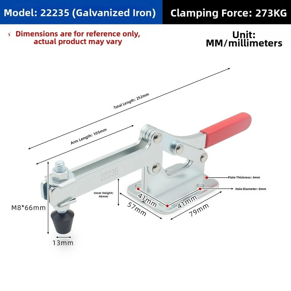 Anti-Slip PVC Handle Horizontal Fixture GH22235 for Precision Woodworking