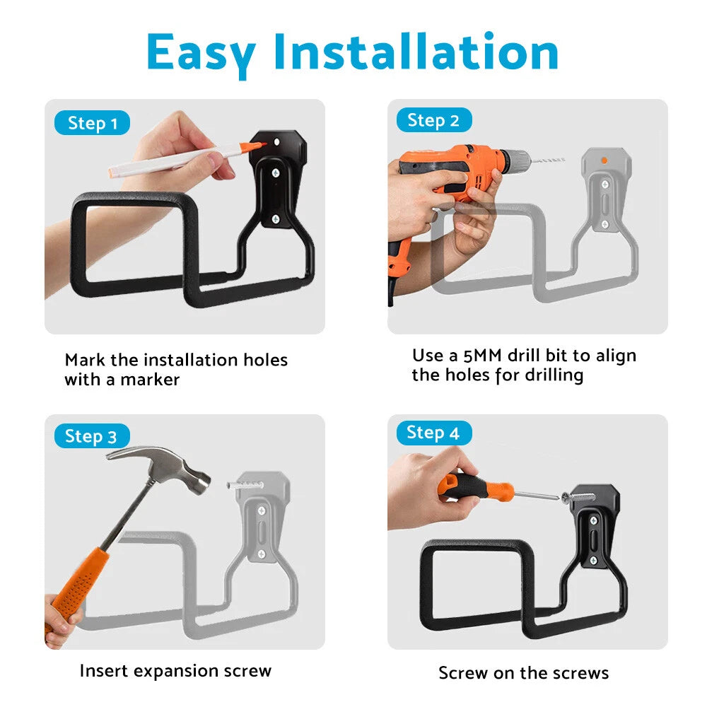 Metal Hose Holder Hook for Garage Water Hose Storage