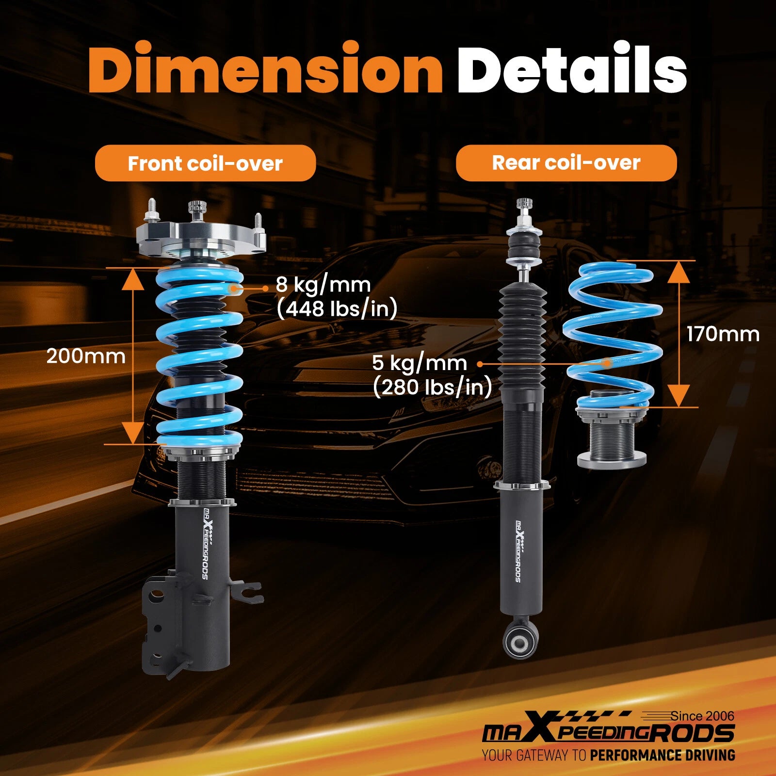 Coilovers Suspension Lowering Kit for Nissan Juke (2011-2017)