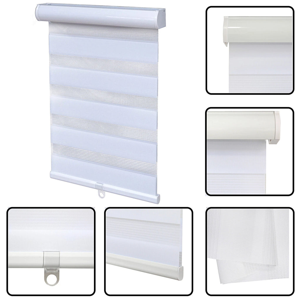 Zebra Roller Blinds for Cordless Dual Layer Shade (44")