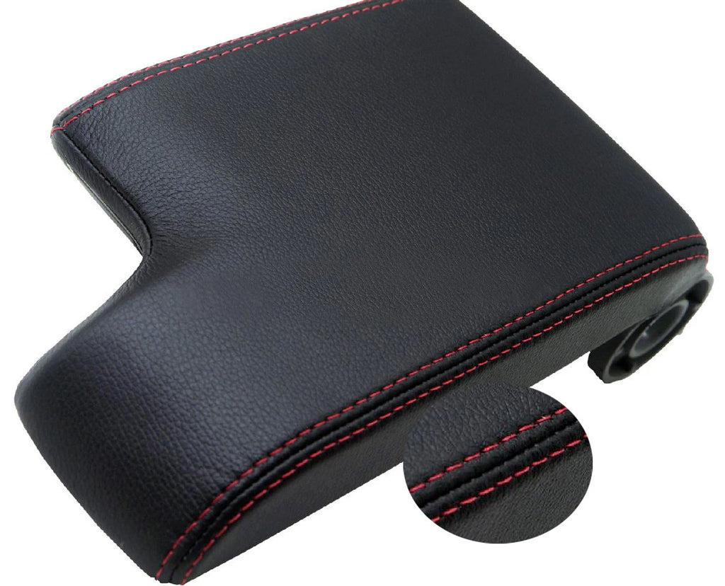 Center Console Armrest Cover for BMW E46 (1999–2004) Red Stitch