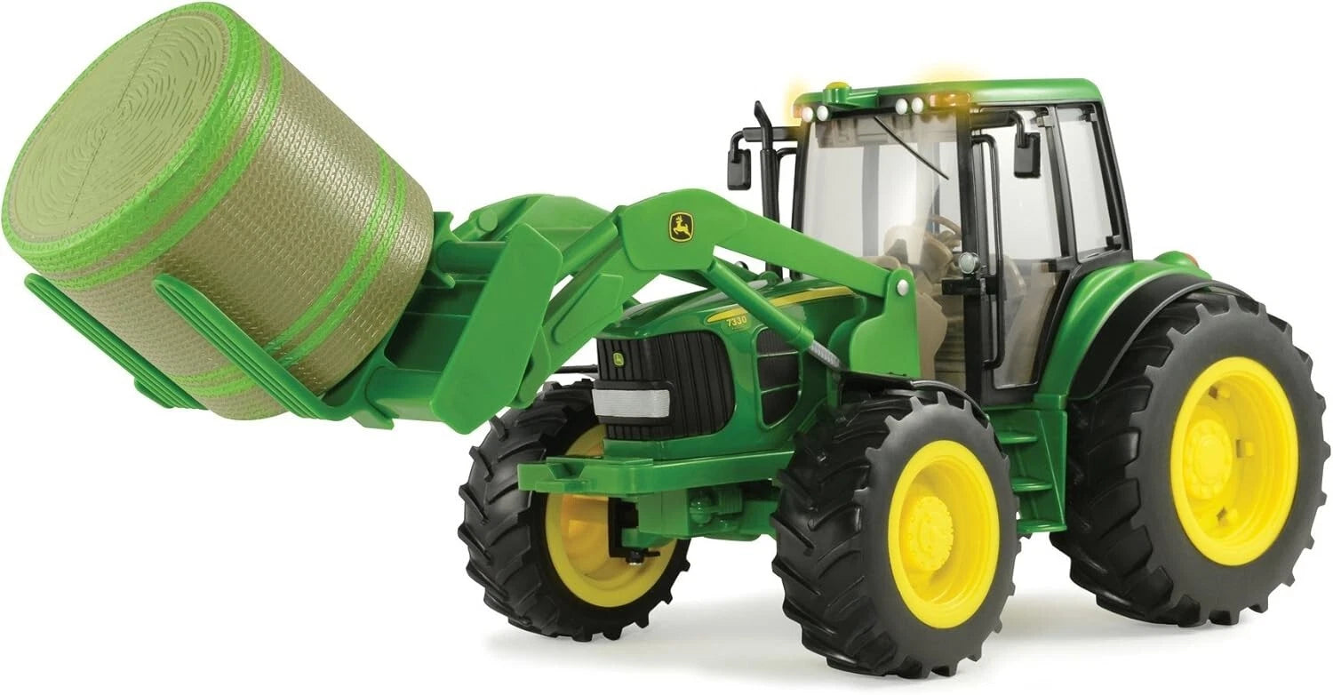 1/16 Scale John Deere 7330 Tractor with Bale Loader (Ertl 46380)