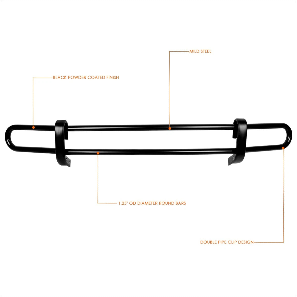 Rear Bumper Protector Guard for Honda CR-V (2007–2011) - Black Coated 1.25"
